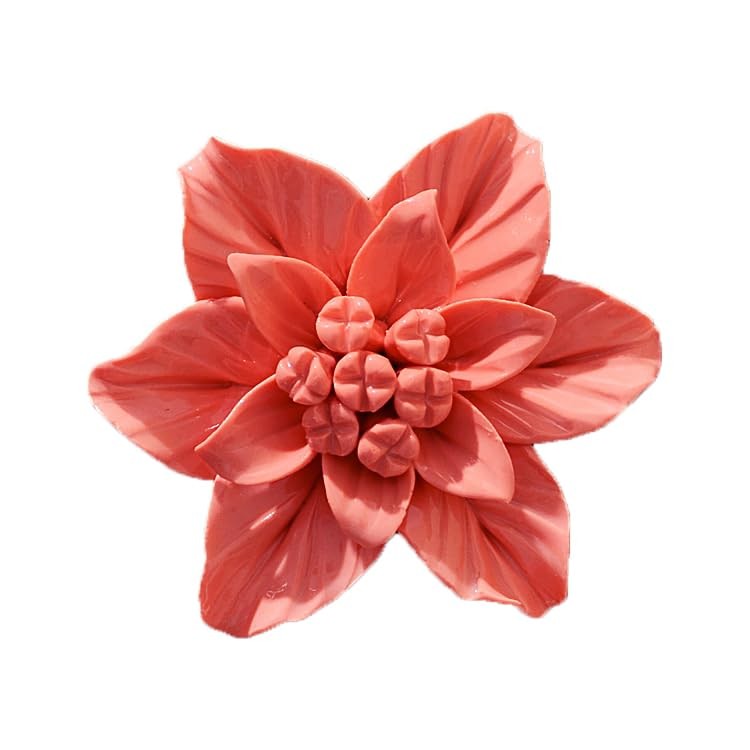3D Cape Jasmine Ceramic Flower Wall Art Handmade Porcelain Flower Decoration …