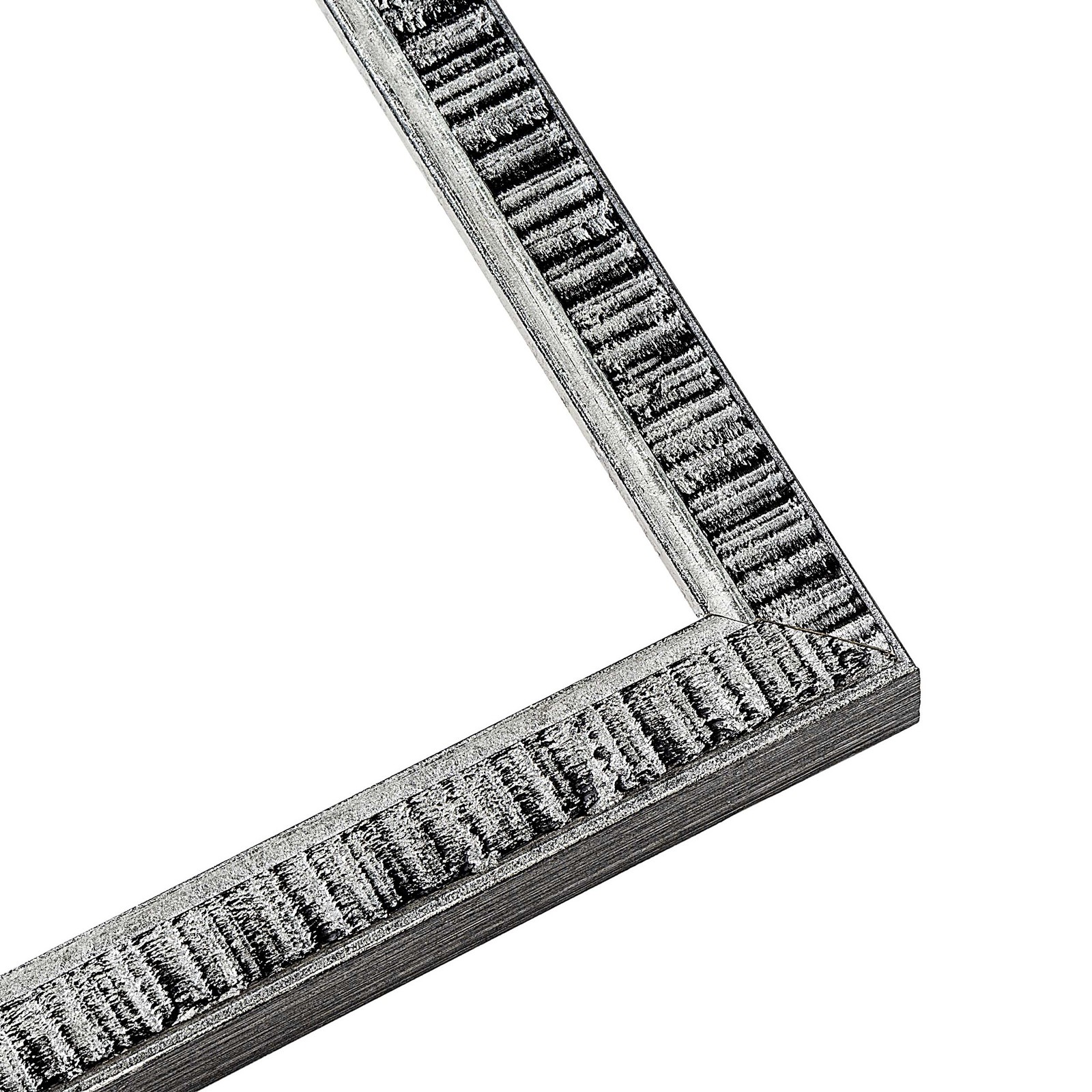 15×39 Frame Silver Grey Distressed Solid Wood Picture Frame | 0.75 Inch Moulding