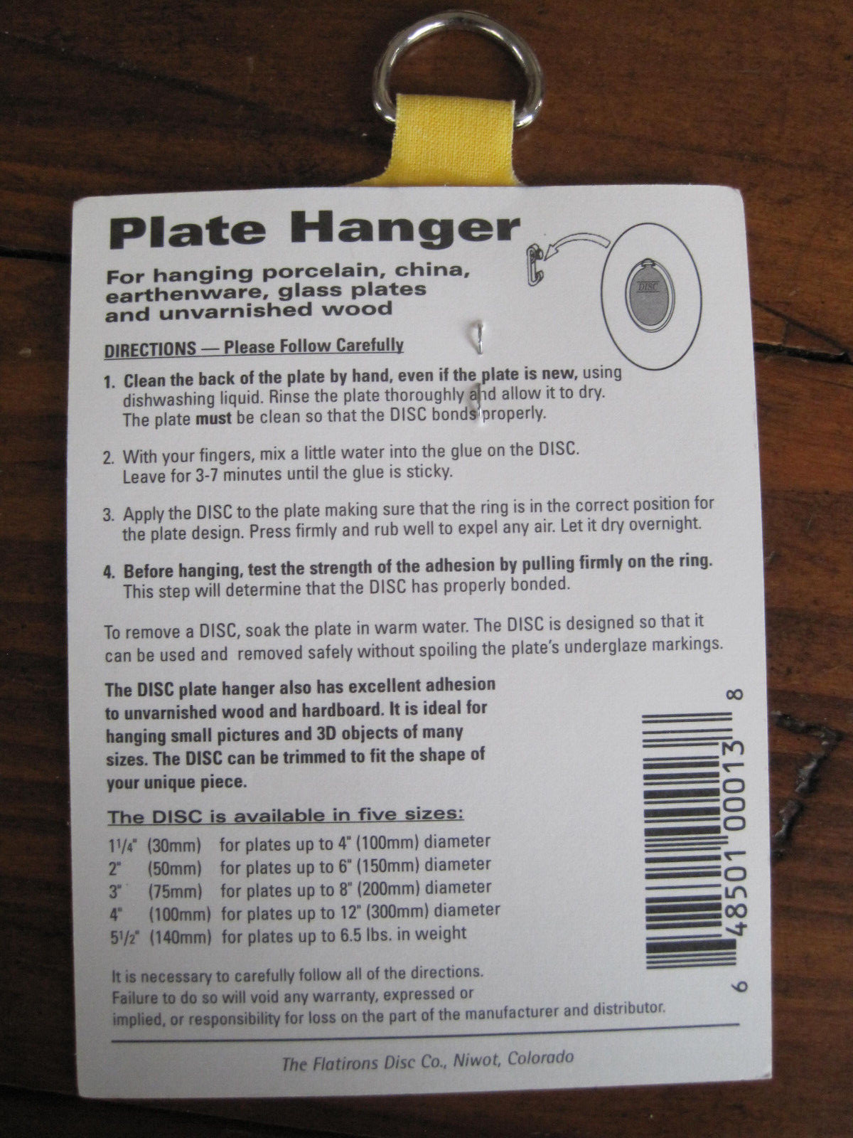 NEW DISC ADHESIVE PLATE HANGER 3 INCH FOR UP TO 8 INCH PLATES MADE IN ENGLAND