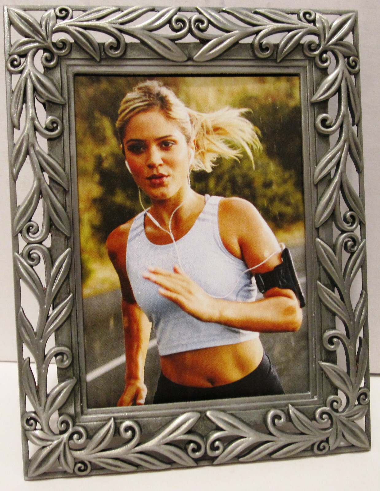 2.5 x 3.5 Pewter with Leaves Leaf Design Picture Photo Frame