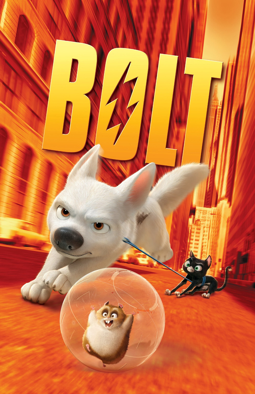 AA0692 Bolt Film By Chris Williams 2008 Actors Movie Poster 11×17