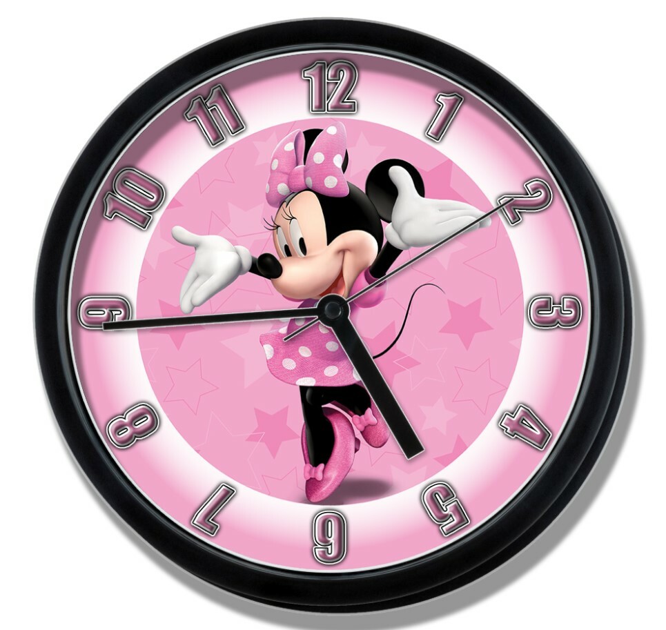 Minnie mouse wall clock room decor NEW 22cm diameter