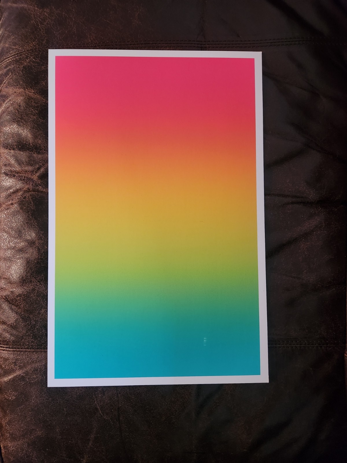 COLBY POSTER COMPANY LOS ANGELES ON CARDBOARD NEON RAINBOW BLANKS BLUE VARIANT