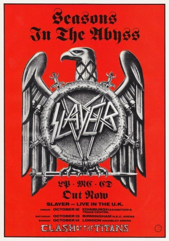SLAYER Seasons In The Abyss Poster Print