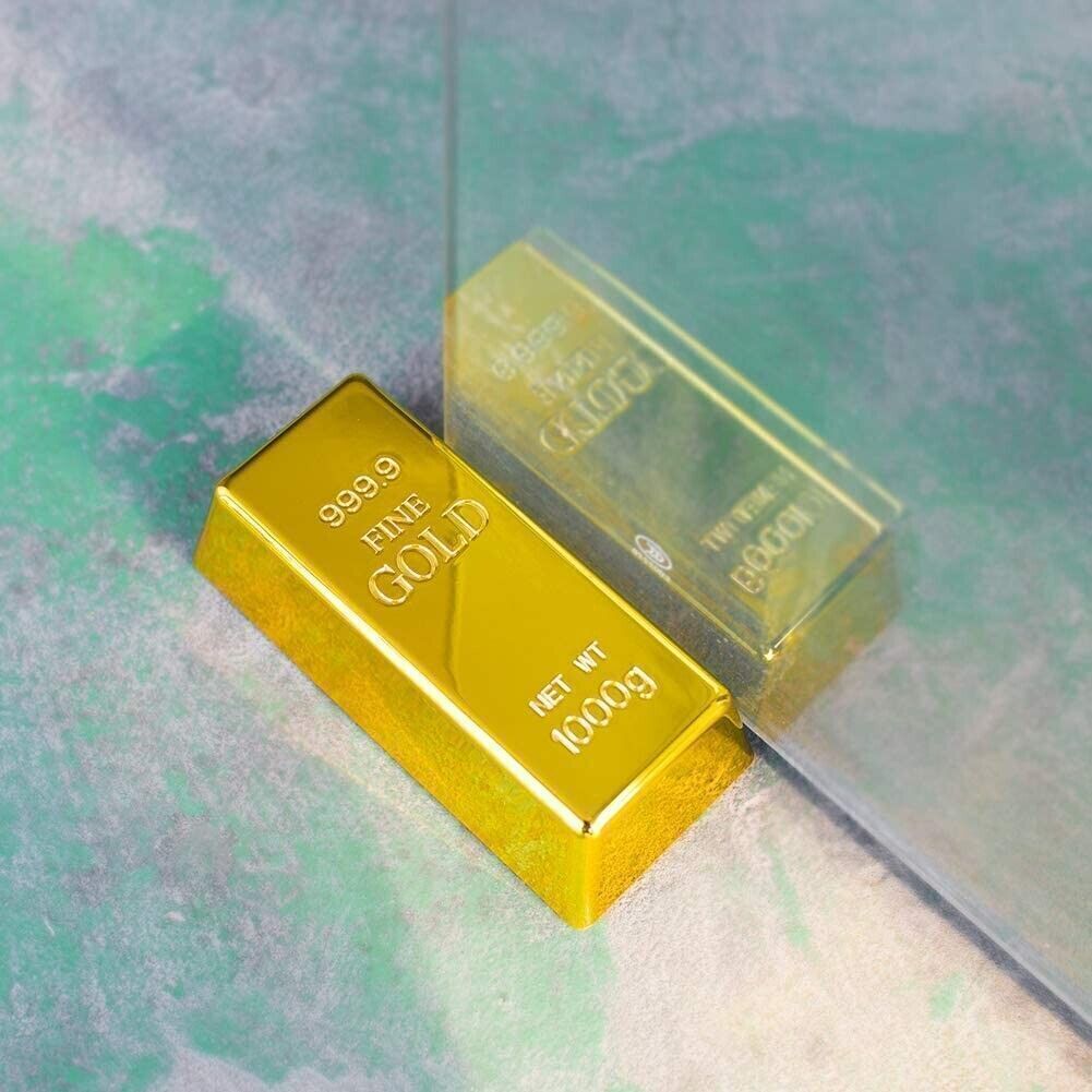Fake Gold Bar Toy Mini Fake Golden Brick For Craft Bullion Gold Bar Prop Decor