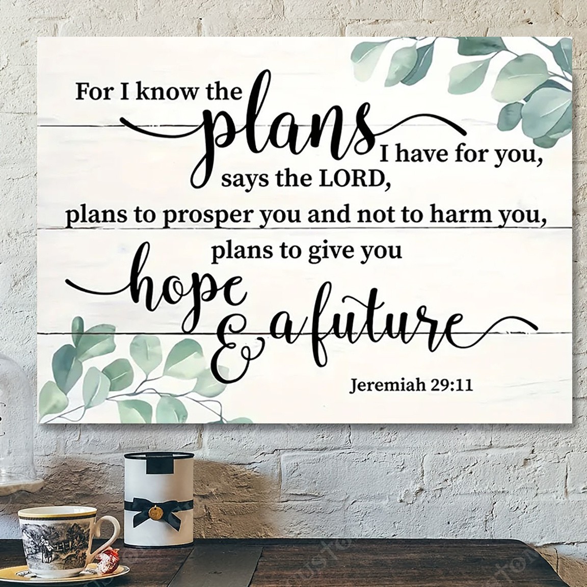 2D Bible-Inspired Canvas Wall Art Unframed Decorative Home Office Garden Décor