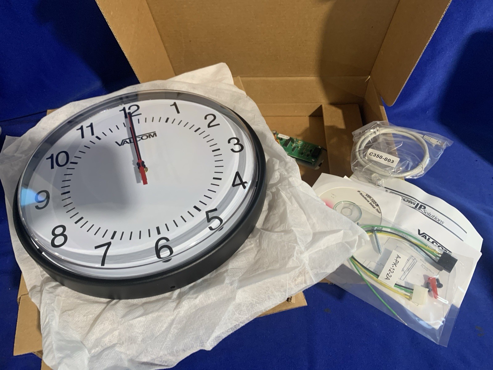 Valcom VIP-A12 IP PoE Analog Clock – Untested – Please Read Description