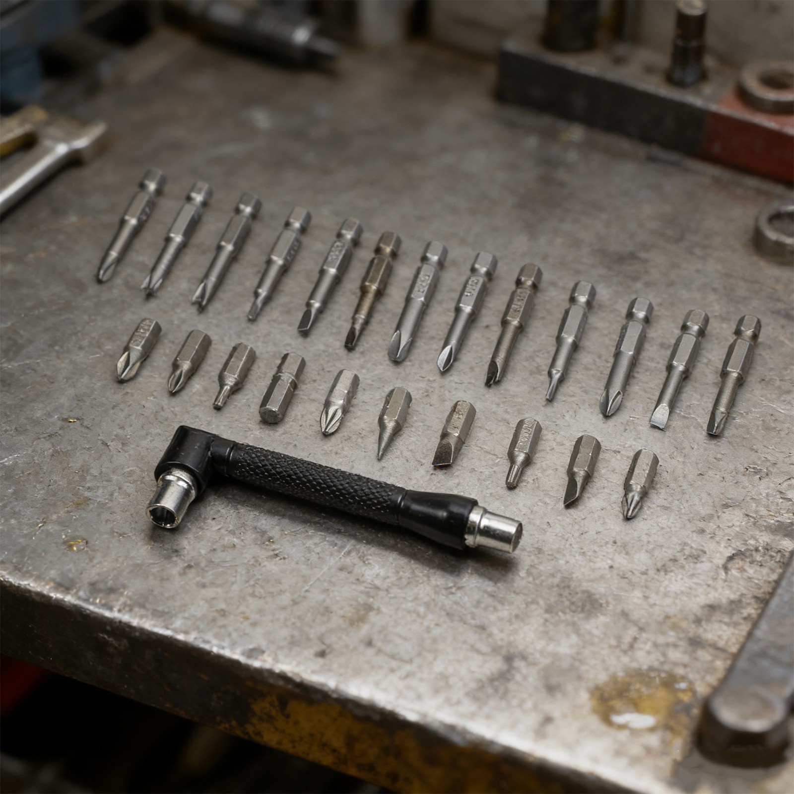 Professional Grade Irregular Bit Set + Magnetic L-Shaped Driver for Repairs
