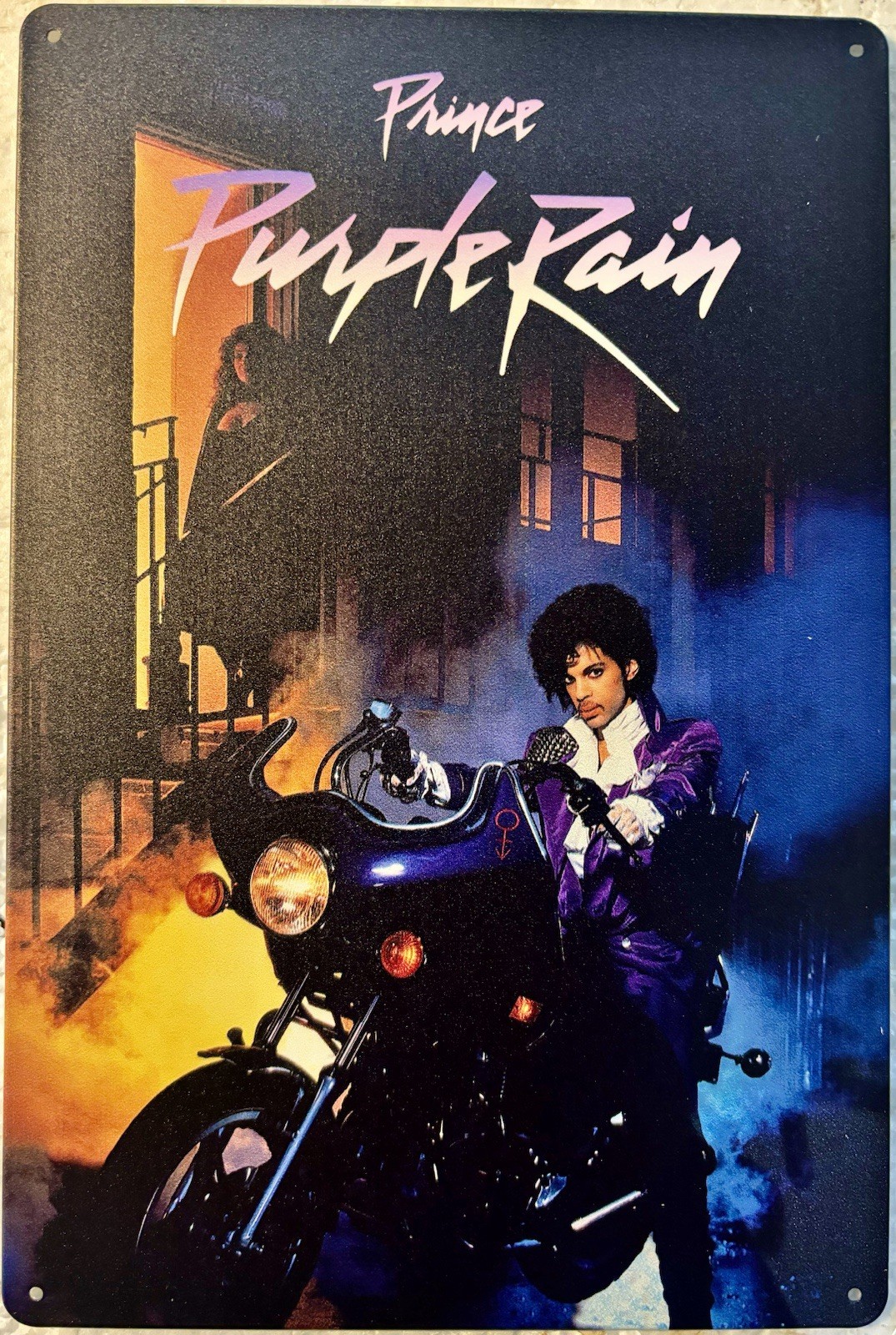 TIN SIGN 8×12 Prince The Artist Purple Rain Album Motorcycle Funk Music DD10