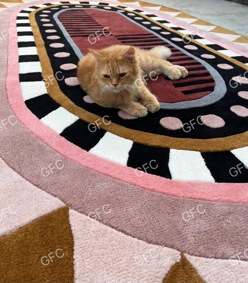 Designer Rug oval shape Greg Natale woolen Area stella diva Rug .5×8/6×9/8×10.