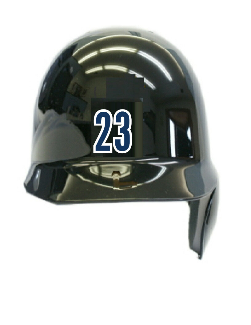 Player&rsquo;s Number Softball Baseball Helmet Vinyl Decal Sticker 5.0&Prime; tall