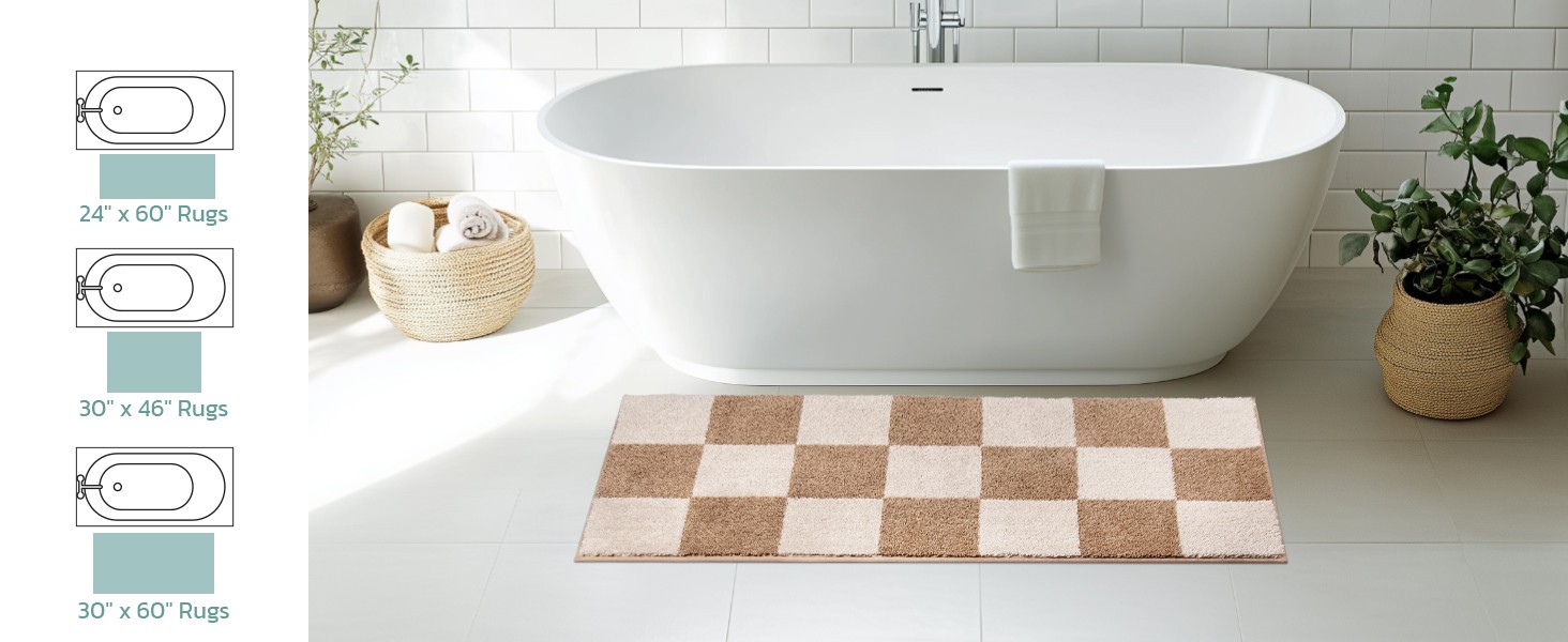 Bathroom Rug Non-Slip Machine Washable 24&Prime; x 36&Prime;, Super Absorbent and Quick-Dry
