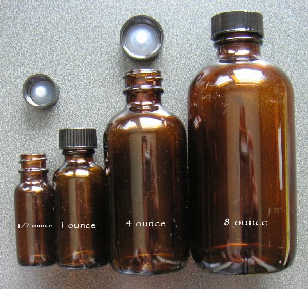 12 – 1/2 ounce oz (4 dram, 15 ml) amber glass BOSTON ROUND bottles NEW