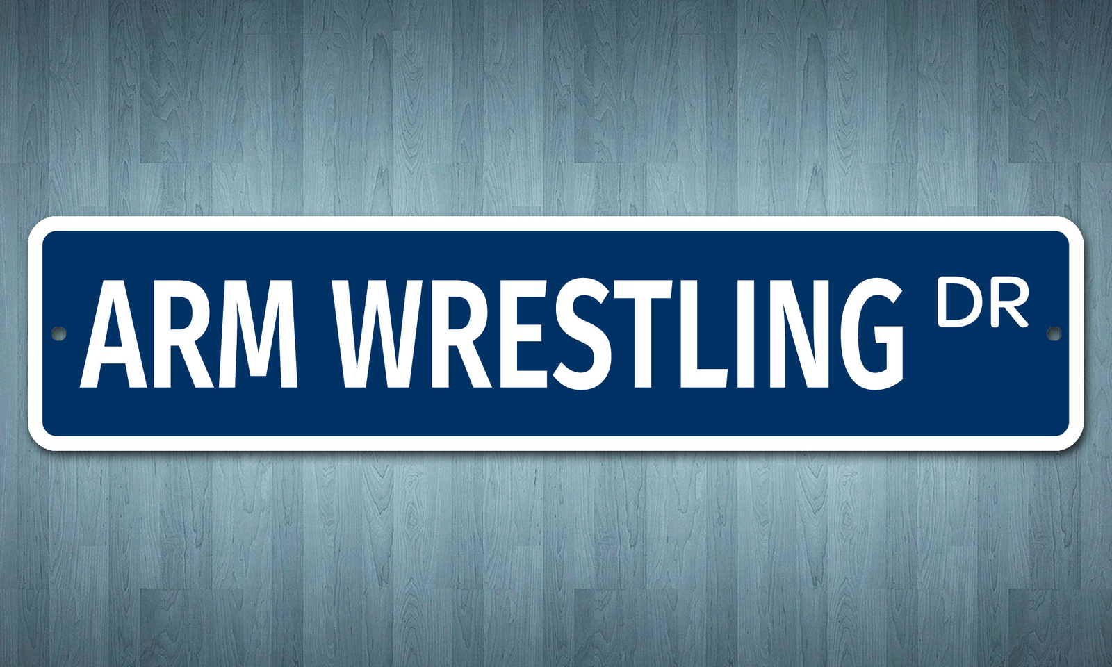 5145 SS Arm Wrestling 4&Prime; x 18&Prime; Novelty Street Sign Aluminum