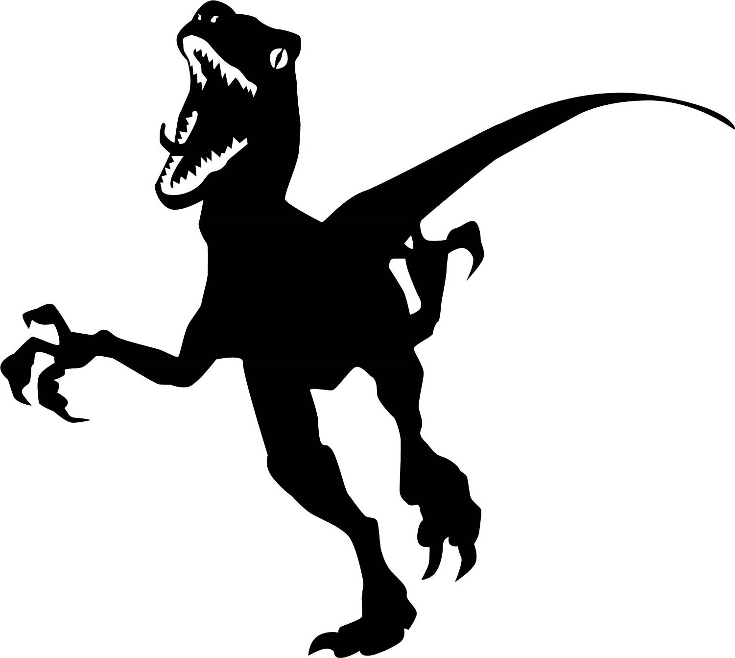 Dinosaur Velociraptor 5, Jurassic Period 4-21&Prime; wide Die Cut Vinyl Decal Sticker