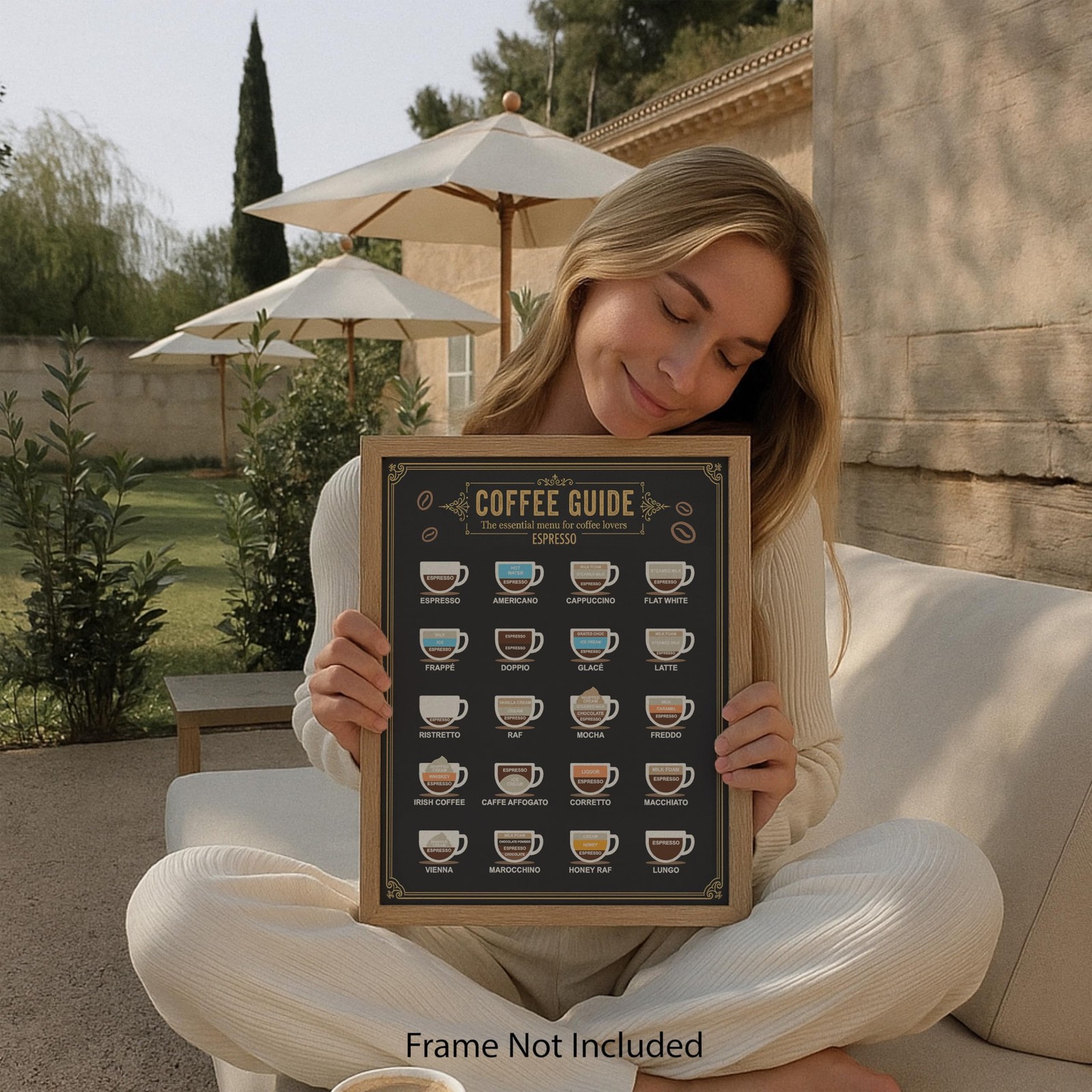 Kitchen Espresso Coffee Recipe Coffee Bar for Café 8×10 Print Wall Art Poster