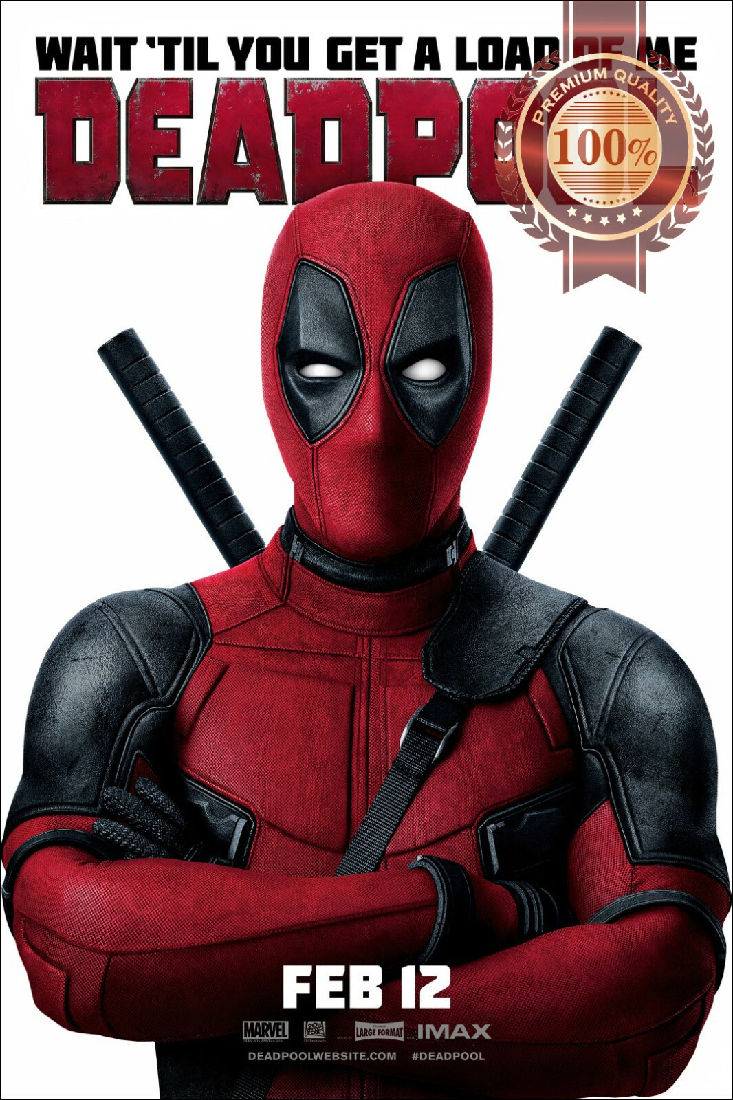 DEADPOOL 2016 TEASER OFFICIAL ORIGINAL CINEMA MOVIE PRINT PREMIUM POSTER