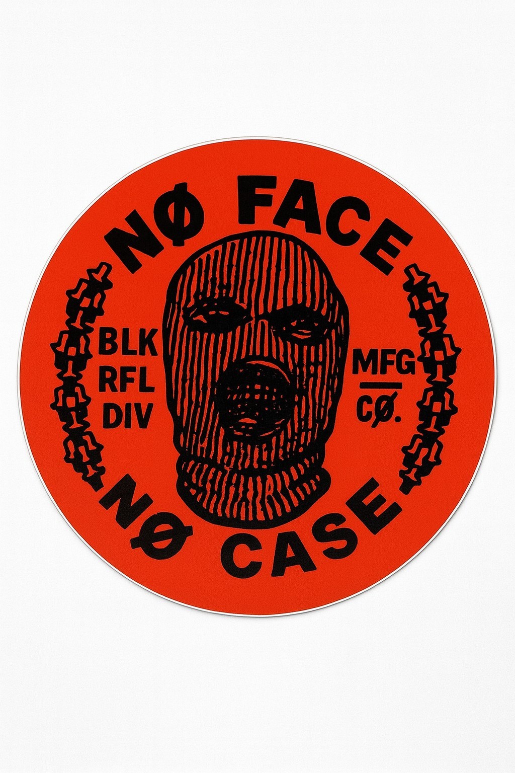 No Face No Case | Street Code | 3&Prime; Vinyl Slap Sticker