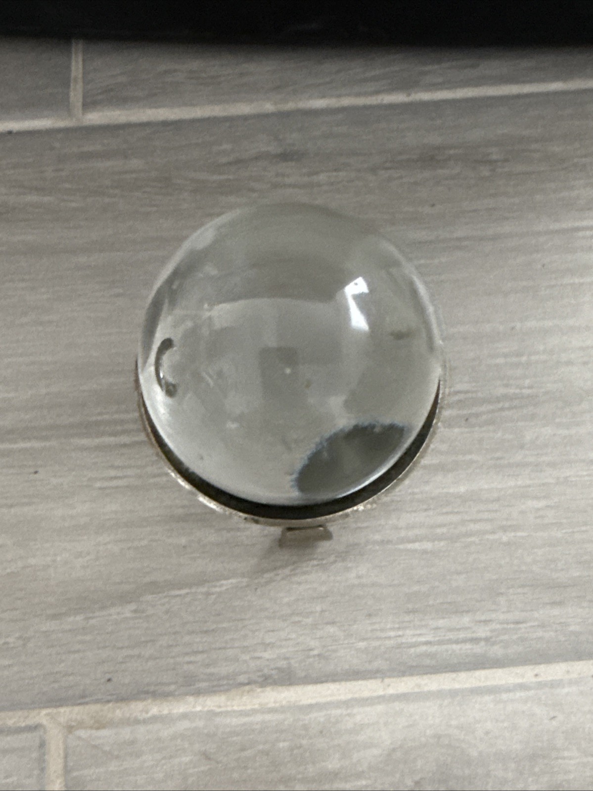 Vintage Crystal Ball with Silver-Tone Tripod Stand – Decorative Sphere