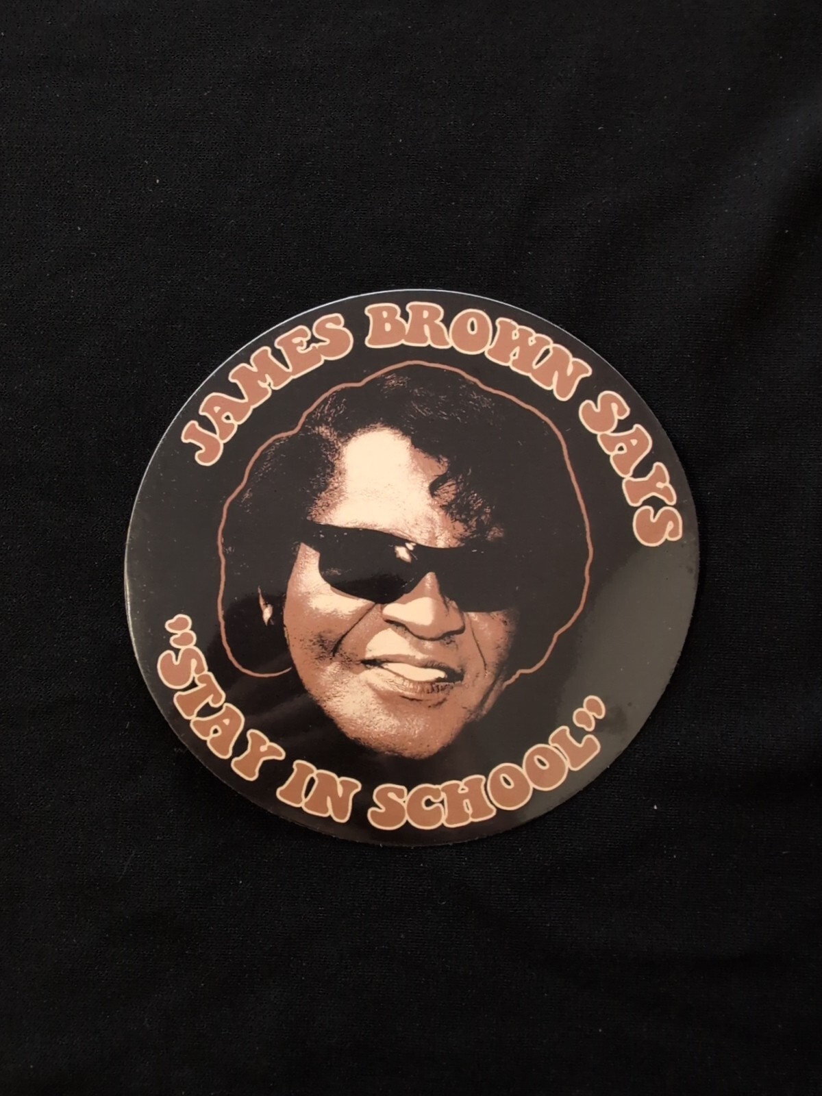 James Brown Say « Stay In School » Bumper Sticker Vinyl Decal 4.5&Prime;
