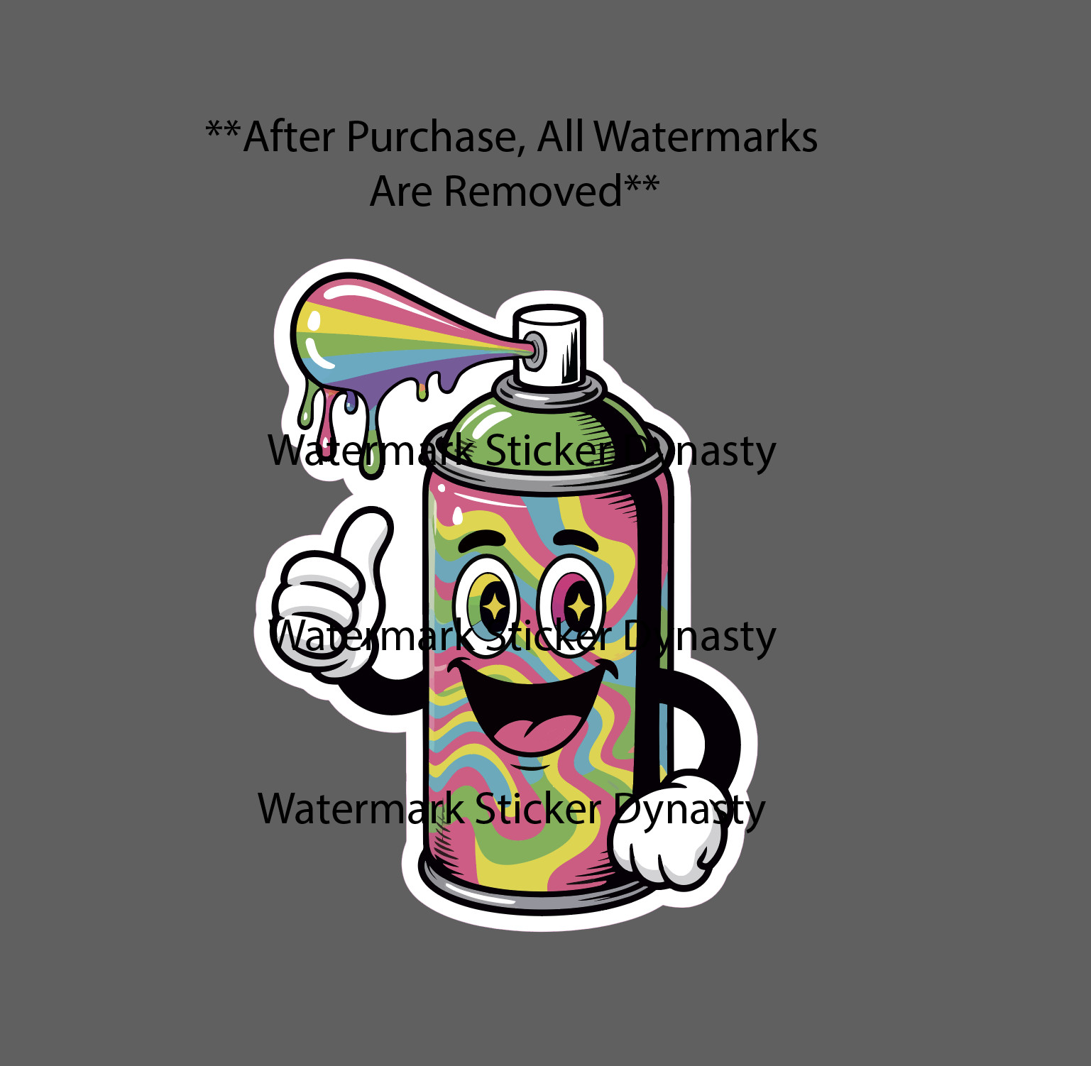 Spray Paint Can Sticker Waterproof Decal Trippy Abstract Art Colorful Gift NEW