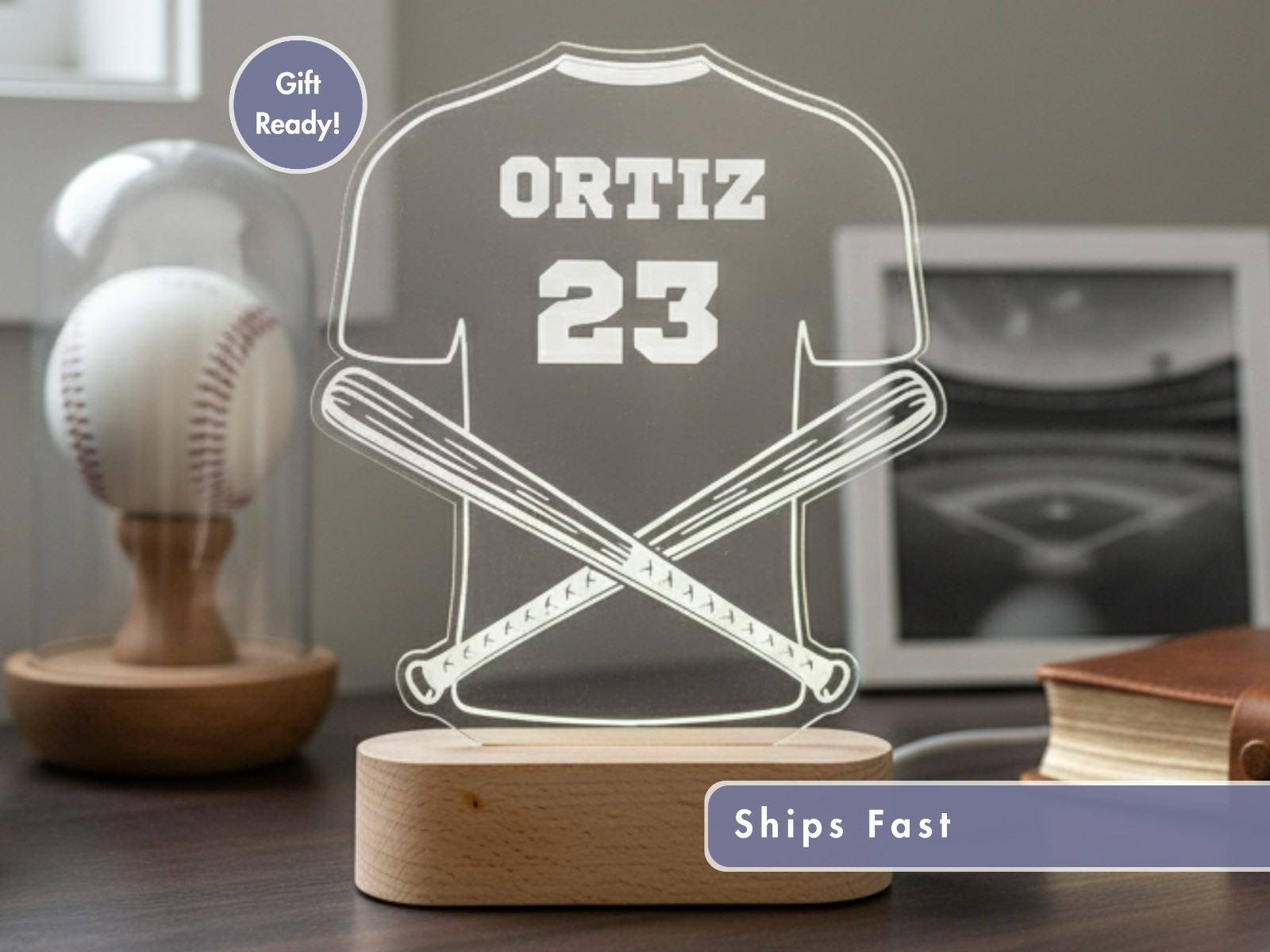 Custom Baseball T-Shirt, Personalized Fan Gift, Adult & Kids Game Day Tee