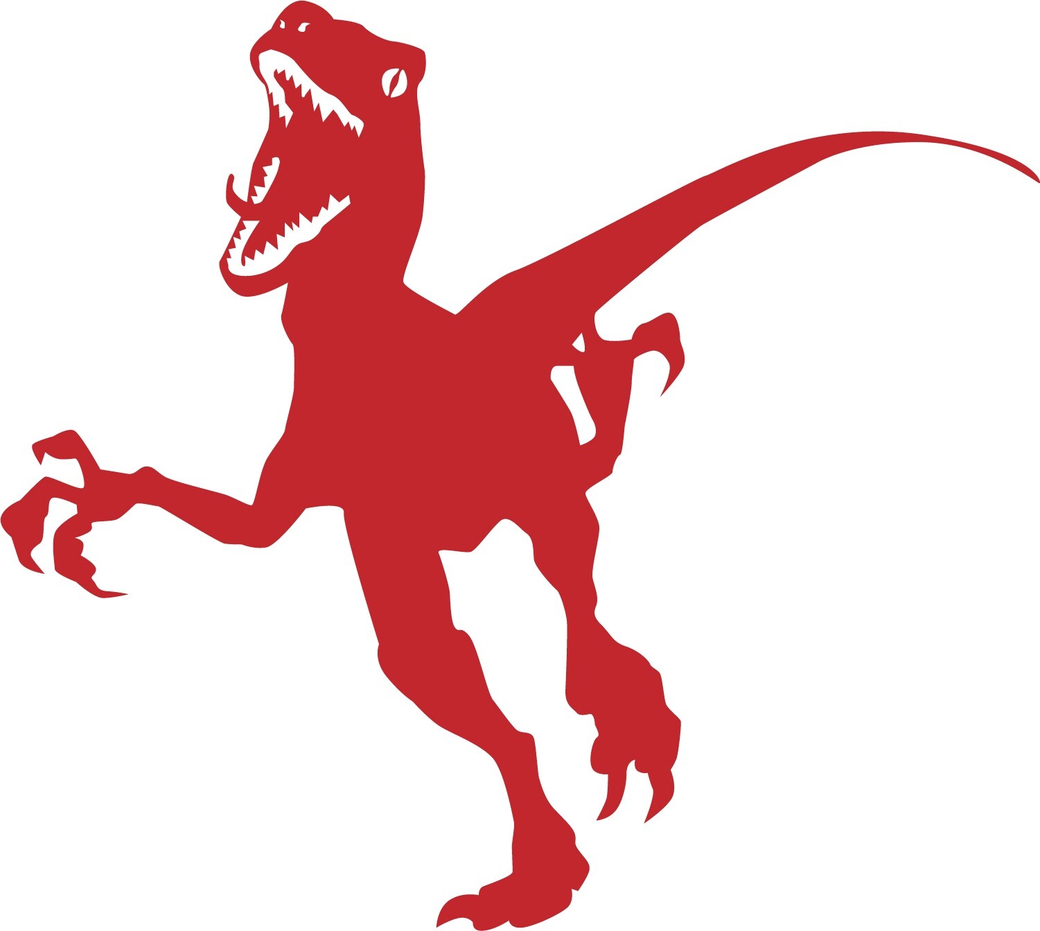 Dinosaur Velociraptor 5, Jurassic Period 4-21&Prime; wide Die Cut Vinyl Decal Sticker