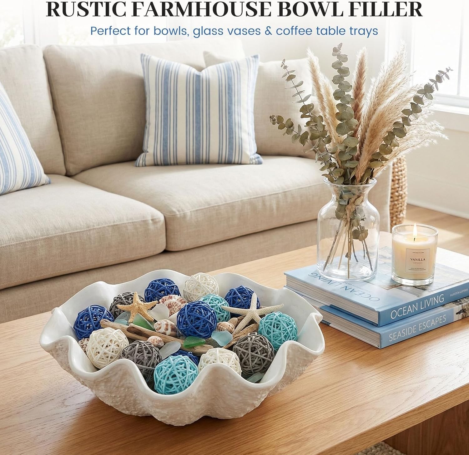 Elegant 24 Pcs Blue Rattan Balls – Versatile Decorative Orbs for All Occasions