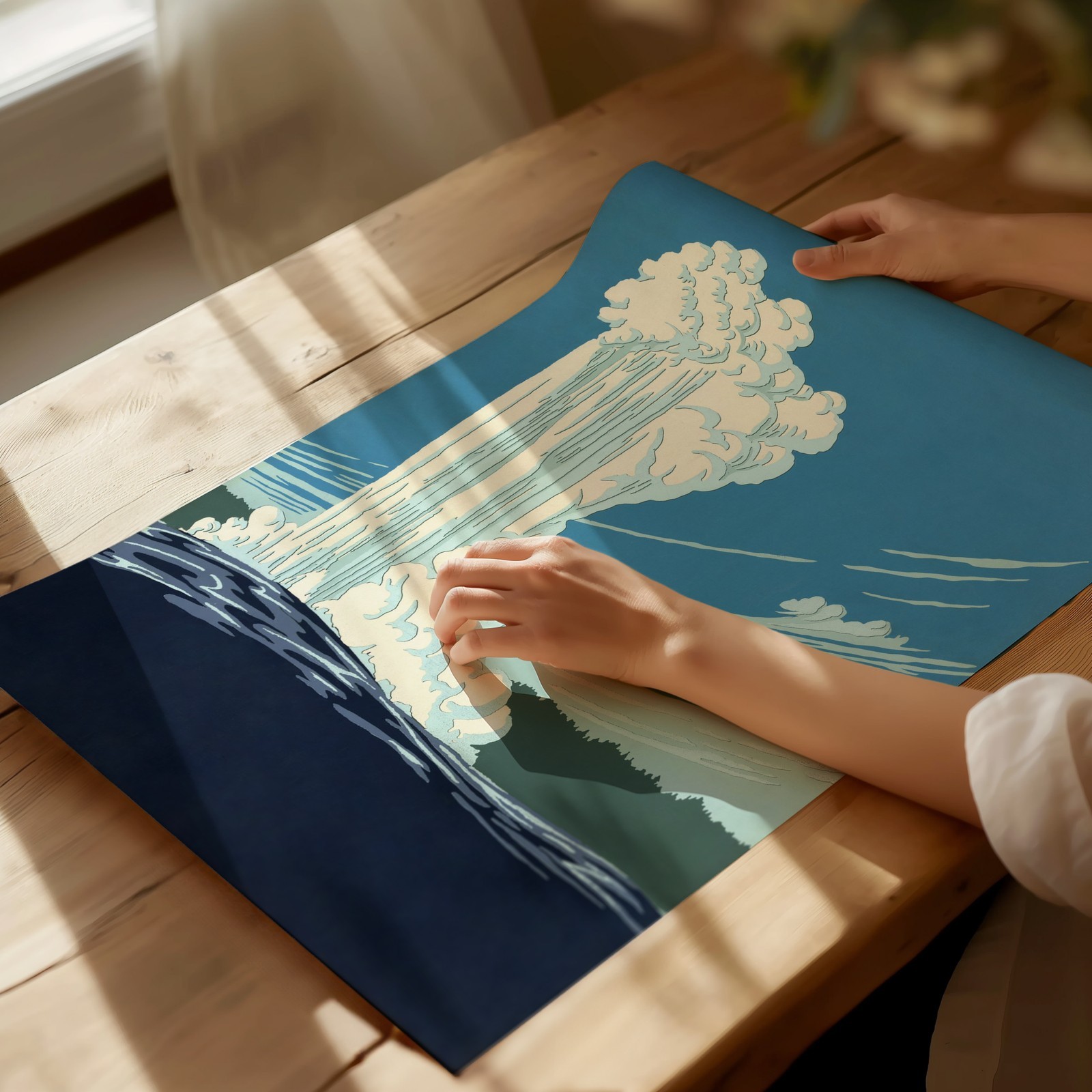 Dramatic Nature Wall Art Bold Graphic Print Graphic Nature Geyser