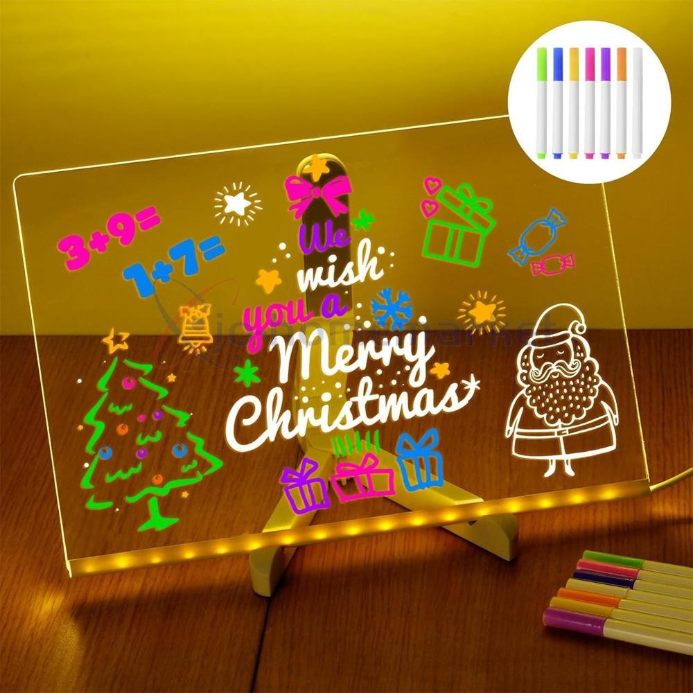 LED Acrylic Lighted Drawing Board Set for Kids Note Board for Adults Easter Gift