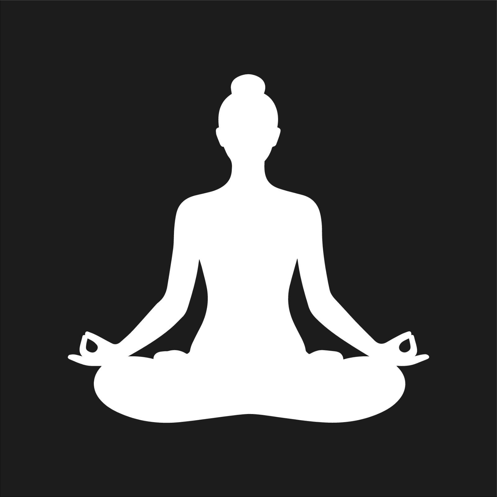 Padmasana Lotus Pose Yoga Silhouette Vinyl Decal Sticker Meditation