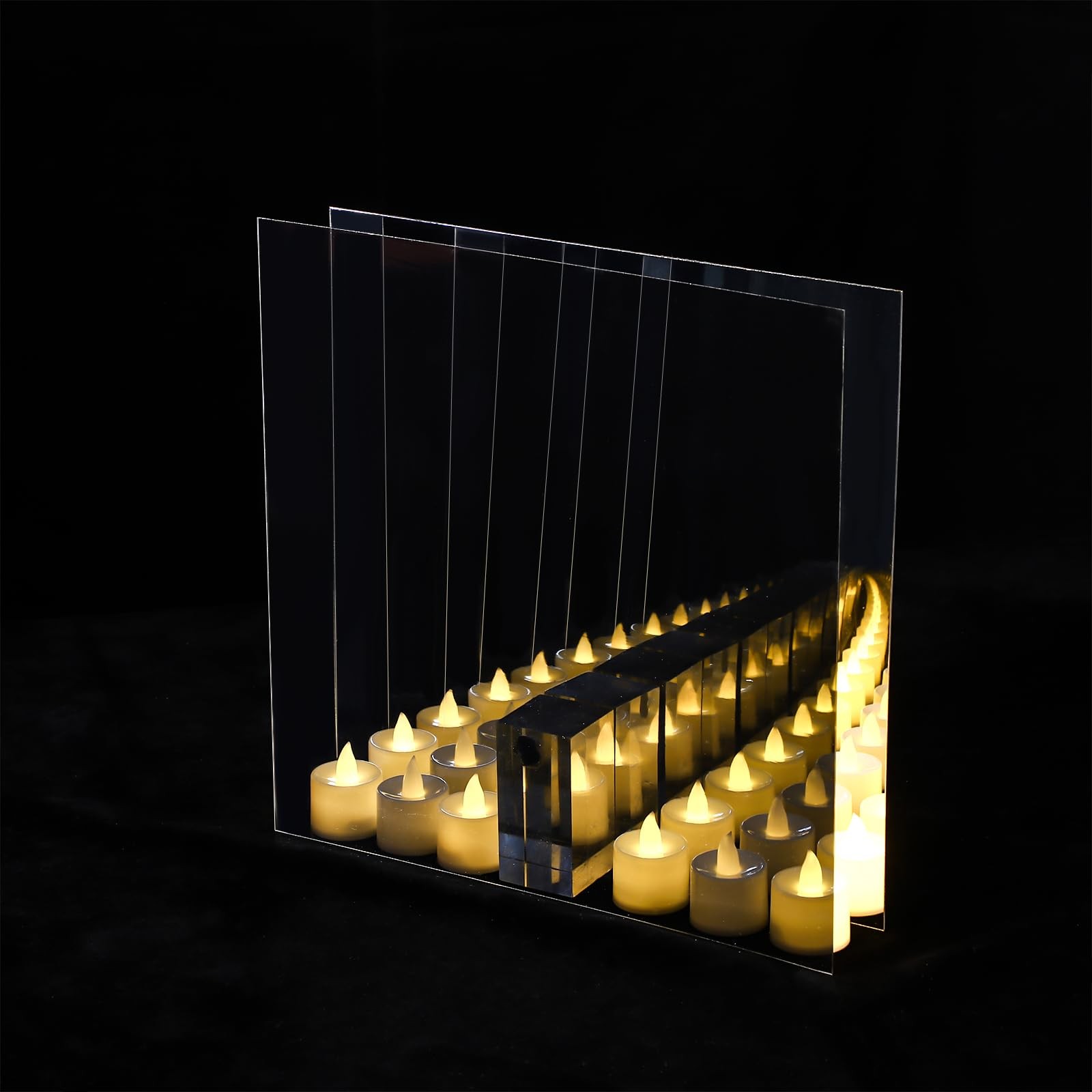 3 Pcs Two Way Mirror Glass, 12x12x0.04 Inch Acrylic Infinity See Through Mirr…