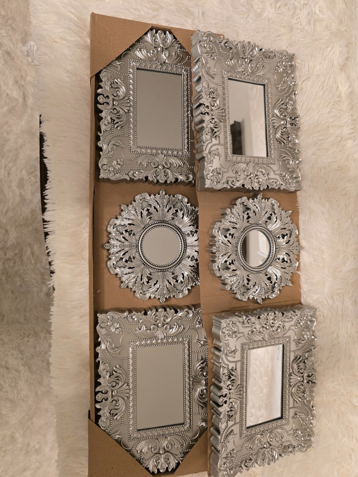 Set of 6 ornate frame mirrors approx 10 x 8&Prime; *free shipping*