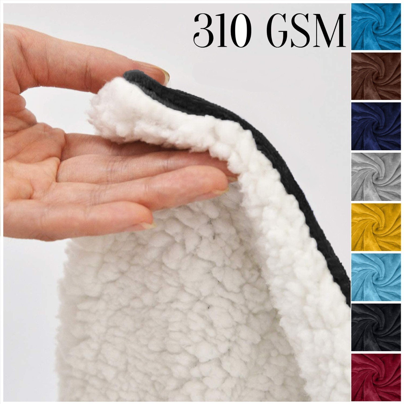 Sherpa Fleece Blanket Twin Size 60&Prime; x 80&Prime; Super Soft Reversible Sofa Bed Throws