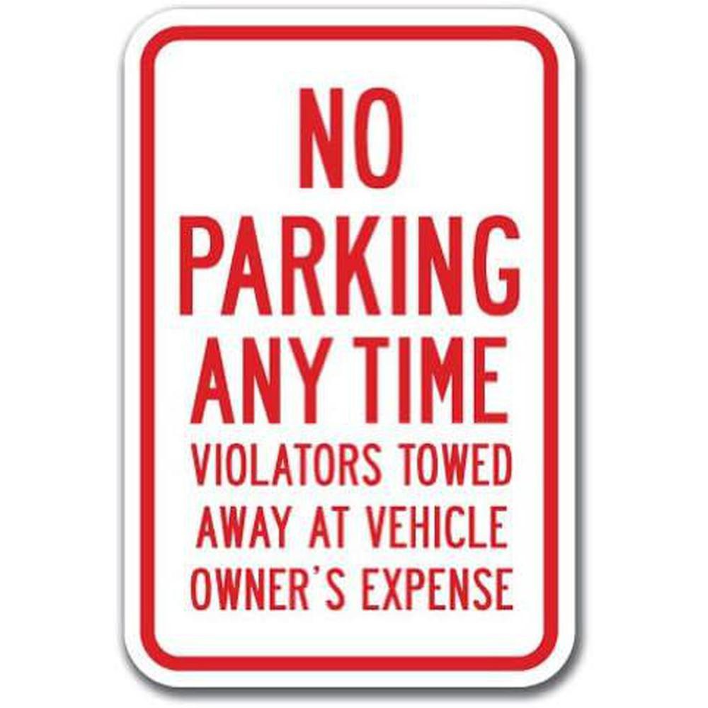 Vehicles Not Allowed Sign Aluminum Sign 8×12 Offenders Warning Outdoor