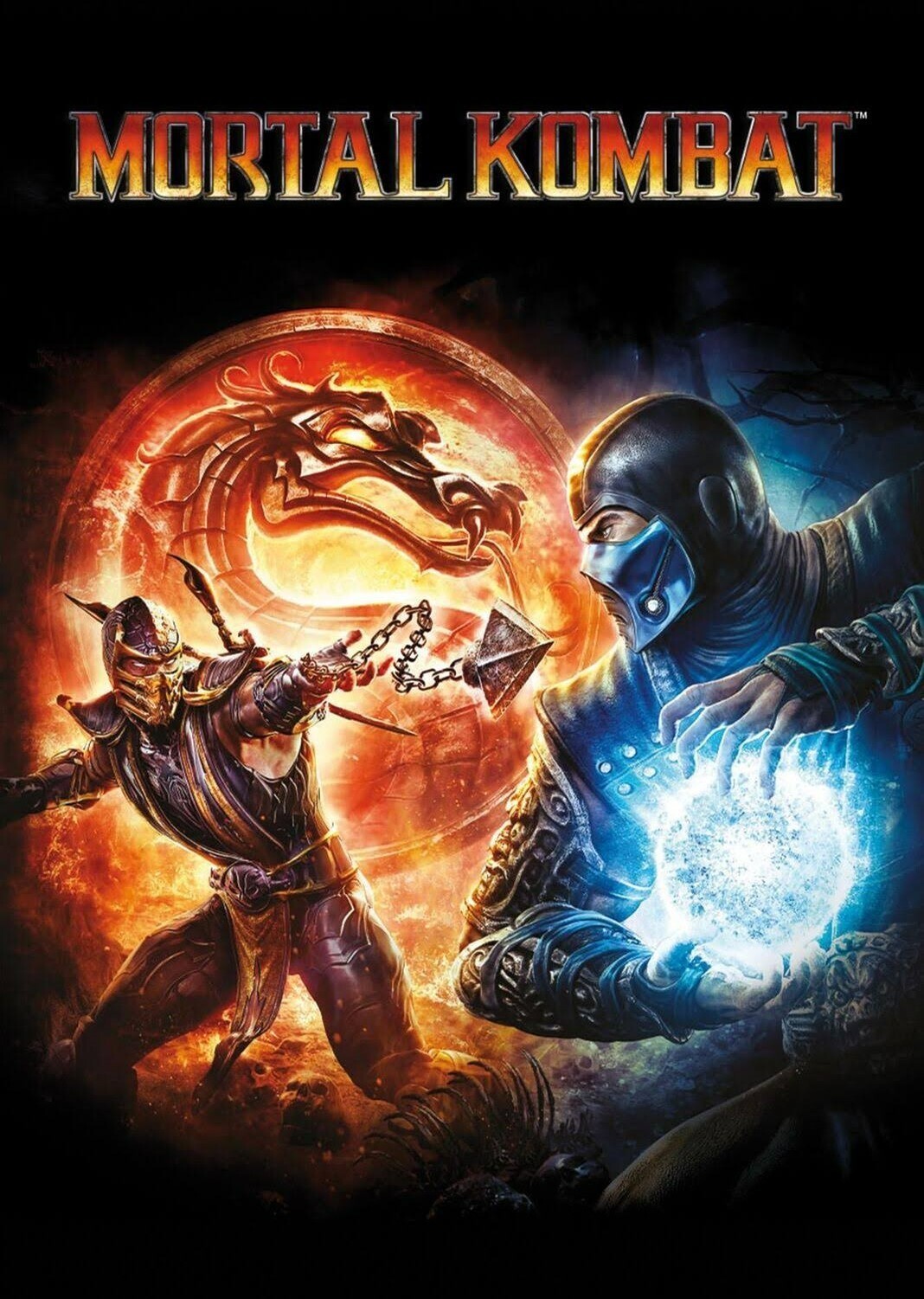 Mortal Kombat 9 – Cover Art Gaming Poster Dragon 11×16 Scorpion Sub Zero
