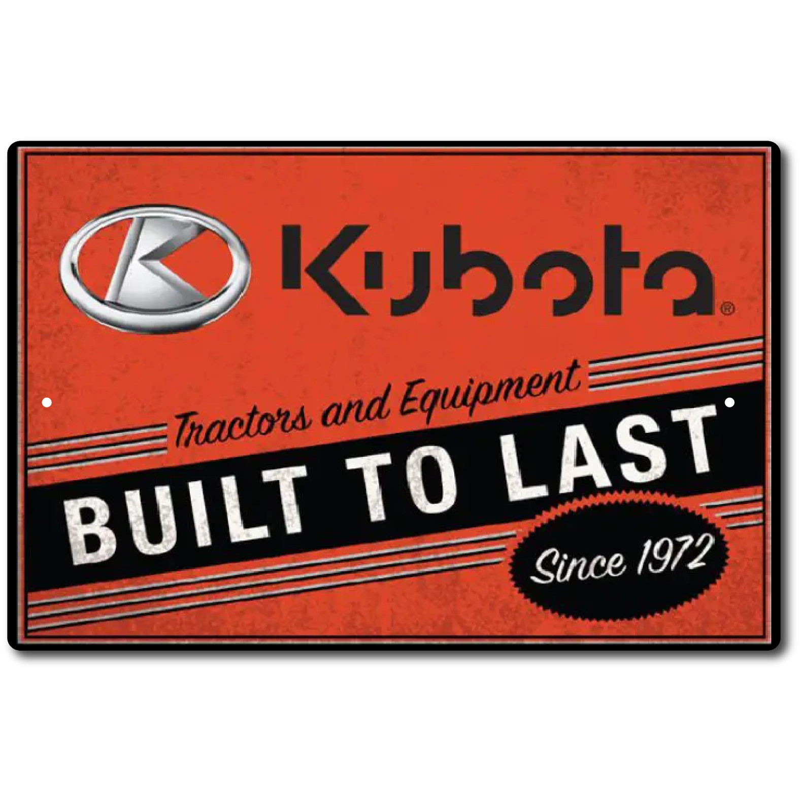Kubota sign metal tin RetroTractor equipment wall agricultural decor Diesel Sign