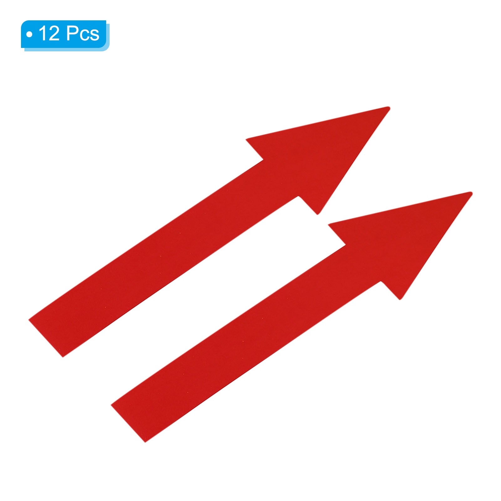 12Pcs Directional Arrow Sticker 6&Prime; L Self Adhesive Decal Sign Red