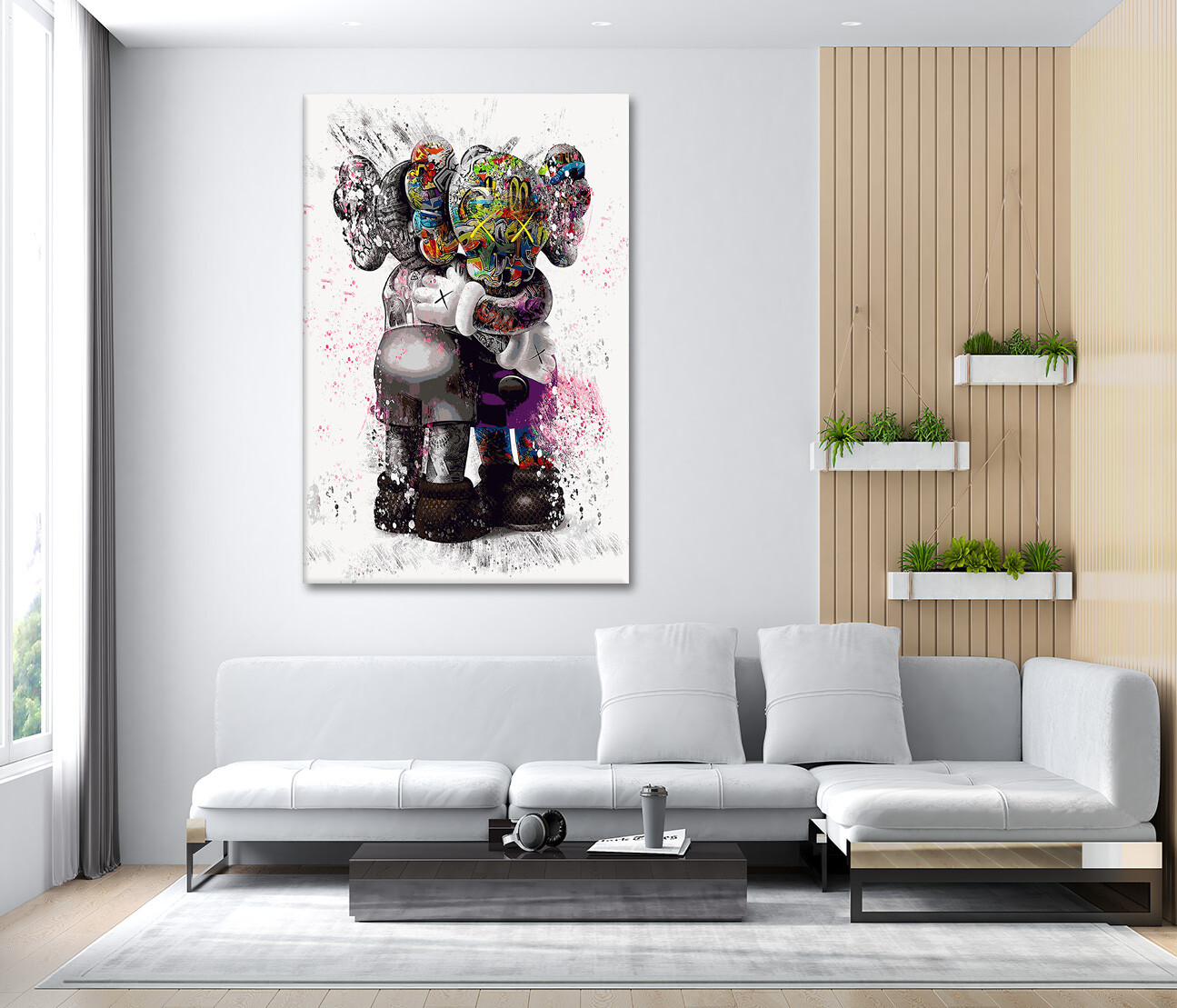 Cartoon Dolls Figure Wall Art Canvas Poster Ready To Hang Pop Art Living Decor