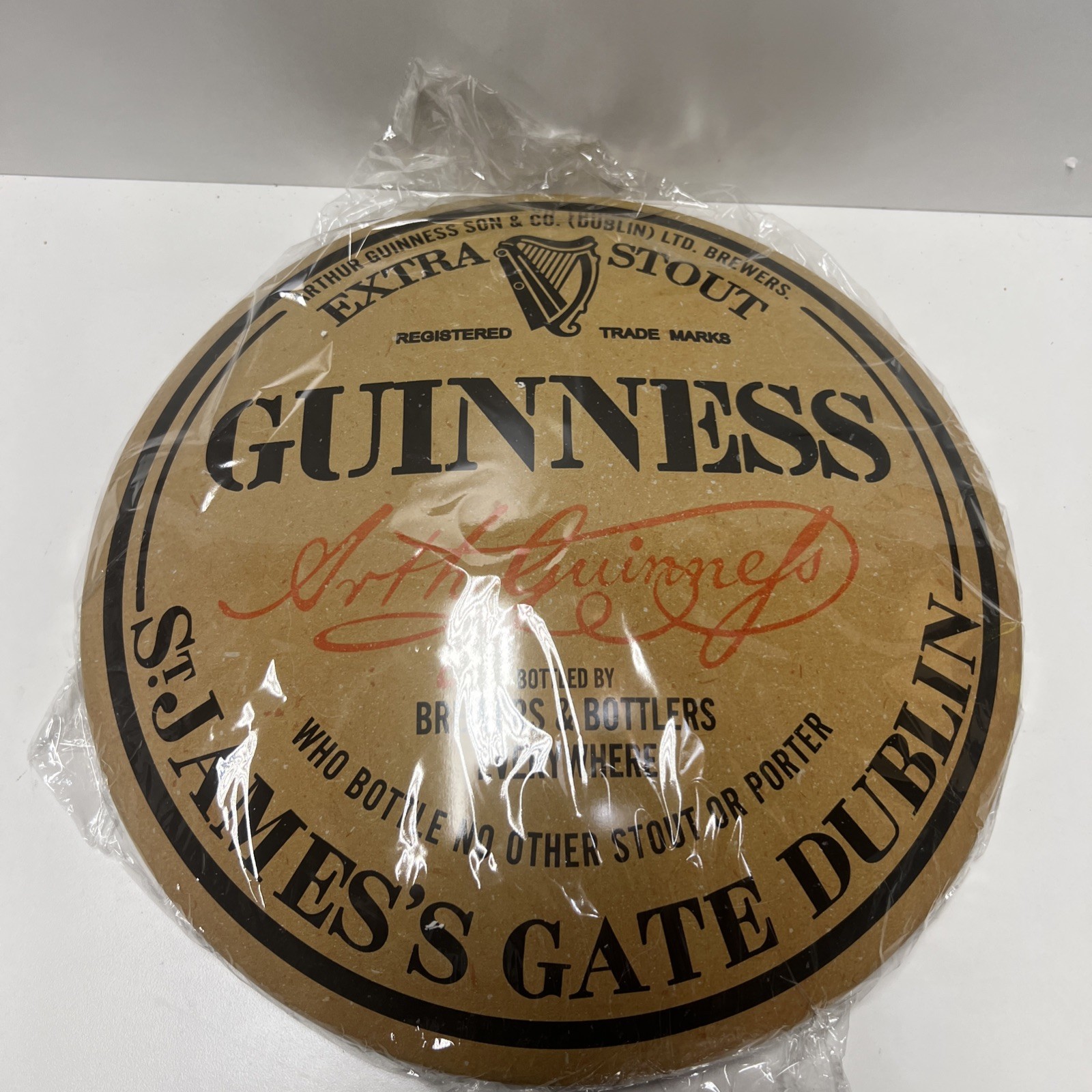 Guinness Extra Stout 15.75” Dome Metal Sign Wall Decor Bar ,ManCave, Dorm,office