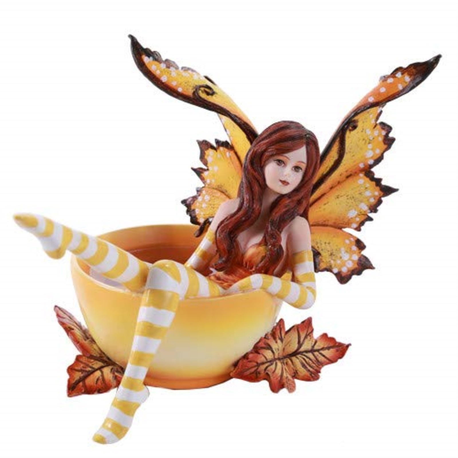 Pacific Giftware Amy Brown Autumn Comfort Cup Fairy Fantasy Art Figurine 4.75 in