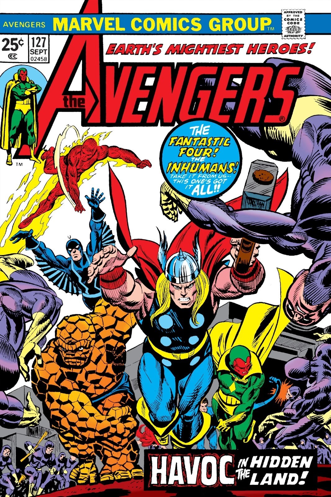 The Avengers Issue 127 Comic Book Inhumans Fantastic Four Poster 16&Prime;x24