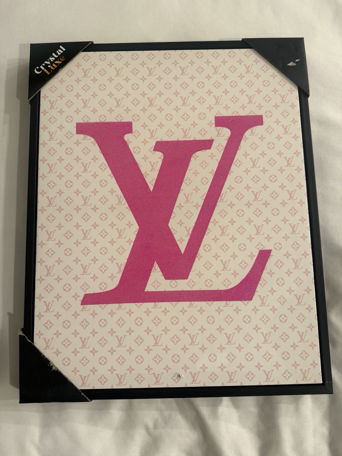 Louis Vuitton Wall Art 16”x 20” In Canvas Designer LV Pink