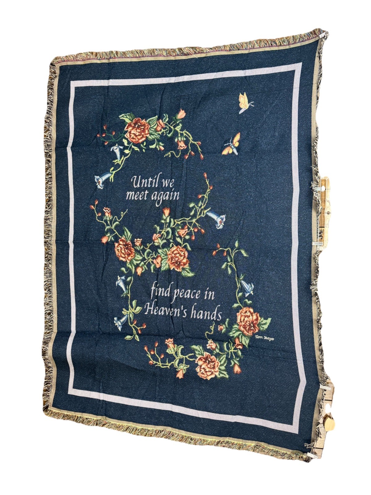 Until We Meet Again Find Peace In Heaven‘S Hand 76 X 54 Large Throw Blanket ￼￼