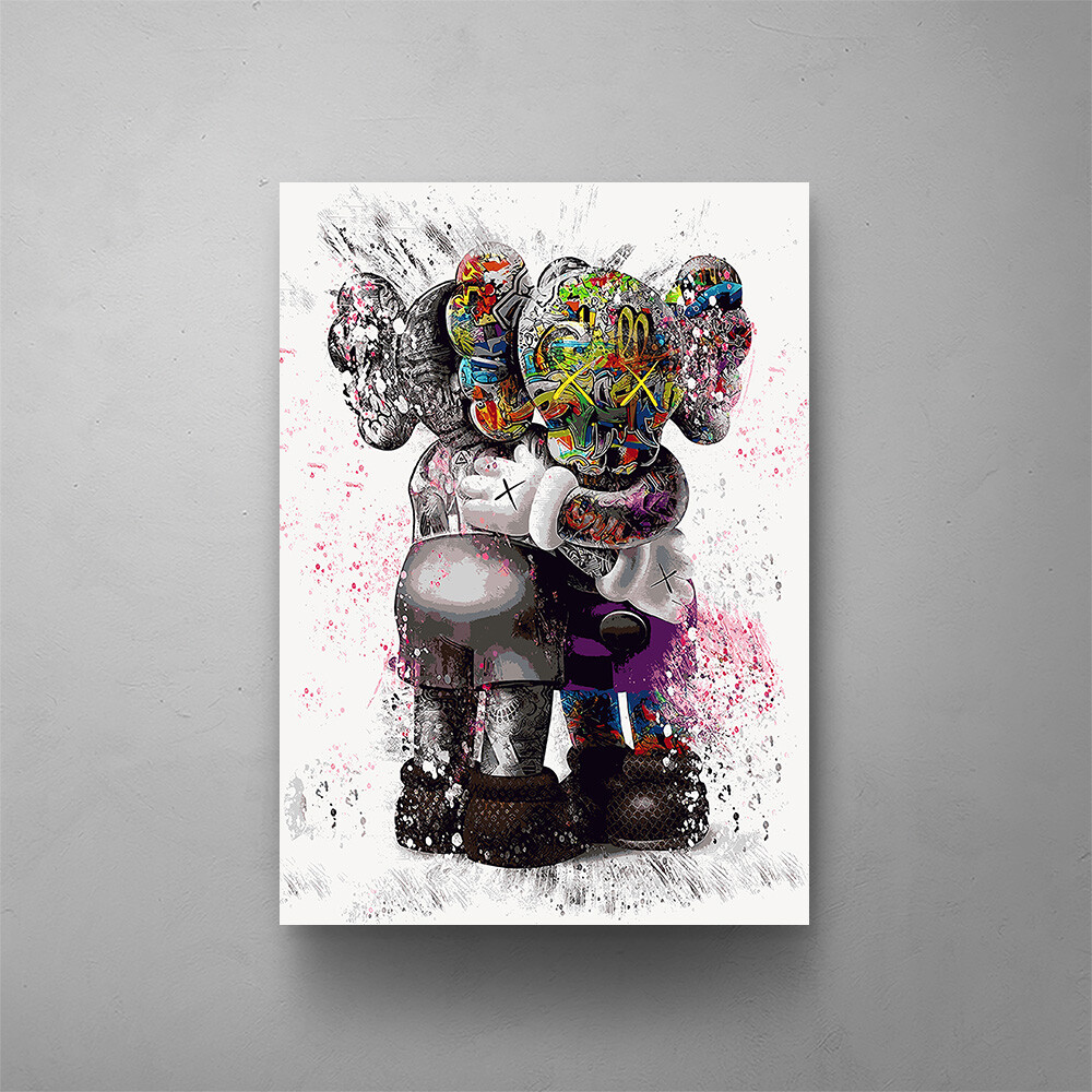 Cartoon Dolls Figure Wall Art Canvas Poster Ready To Hang Pop Art Living Decor