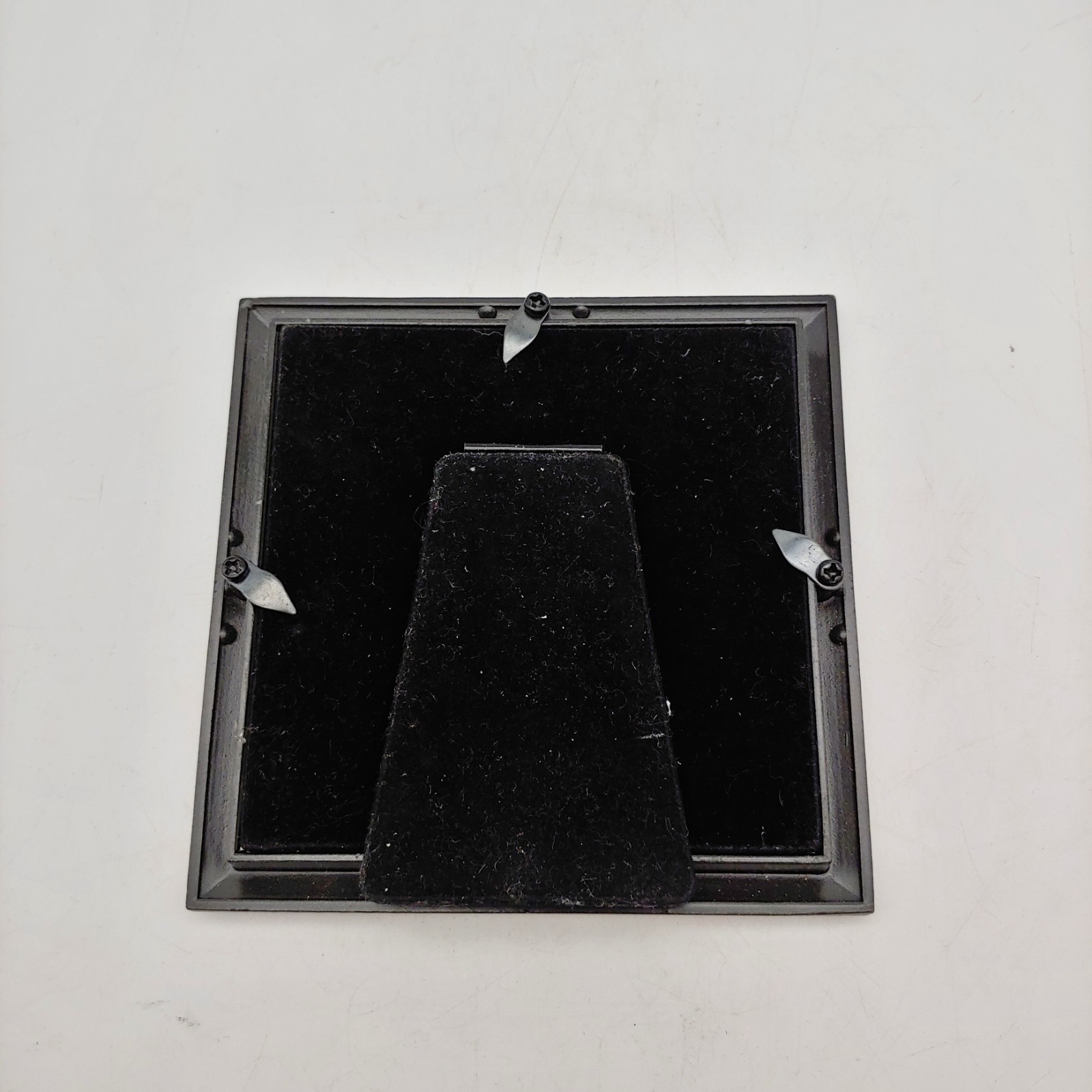 Ornate Enamel Pearl & Rhinestone Photo Picture Frame – 4×4 Square Purple Silver