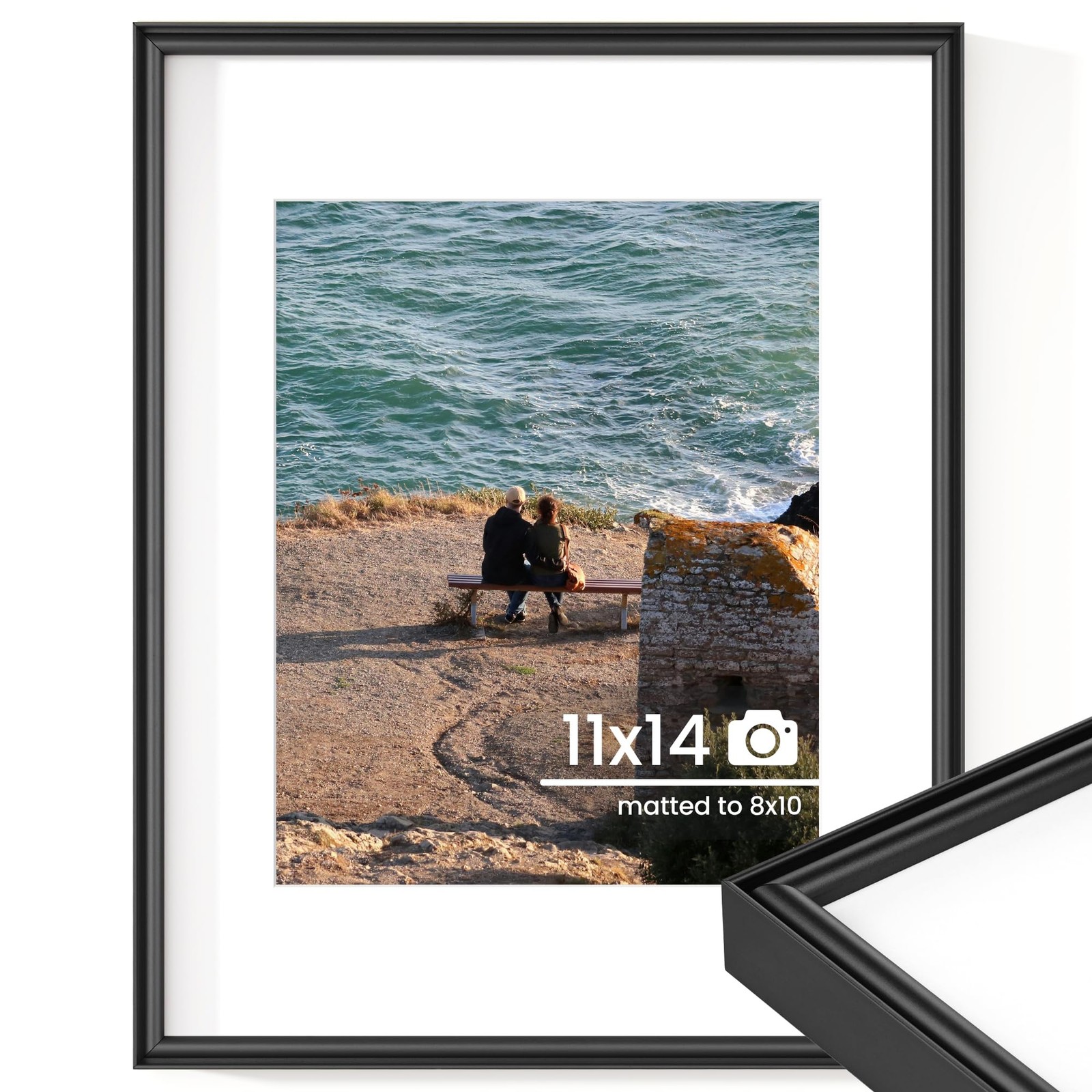 RICHFOCUS 11×14 Inch Metal Picture Frame with Mat for 8×10 Photos | 11×14 Alu…