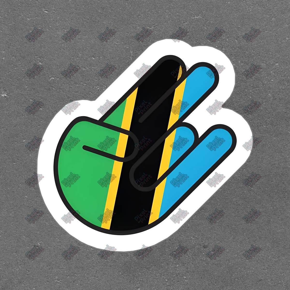 Vibrant Tanzania Flag Vinyl Sticker Decorative Decal for Laptops, #754009