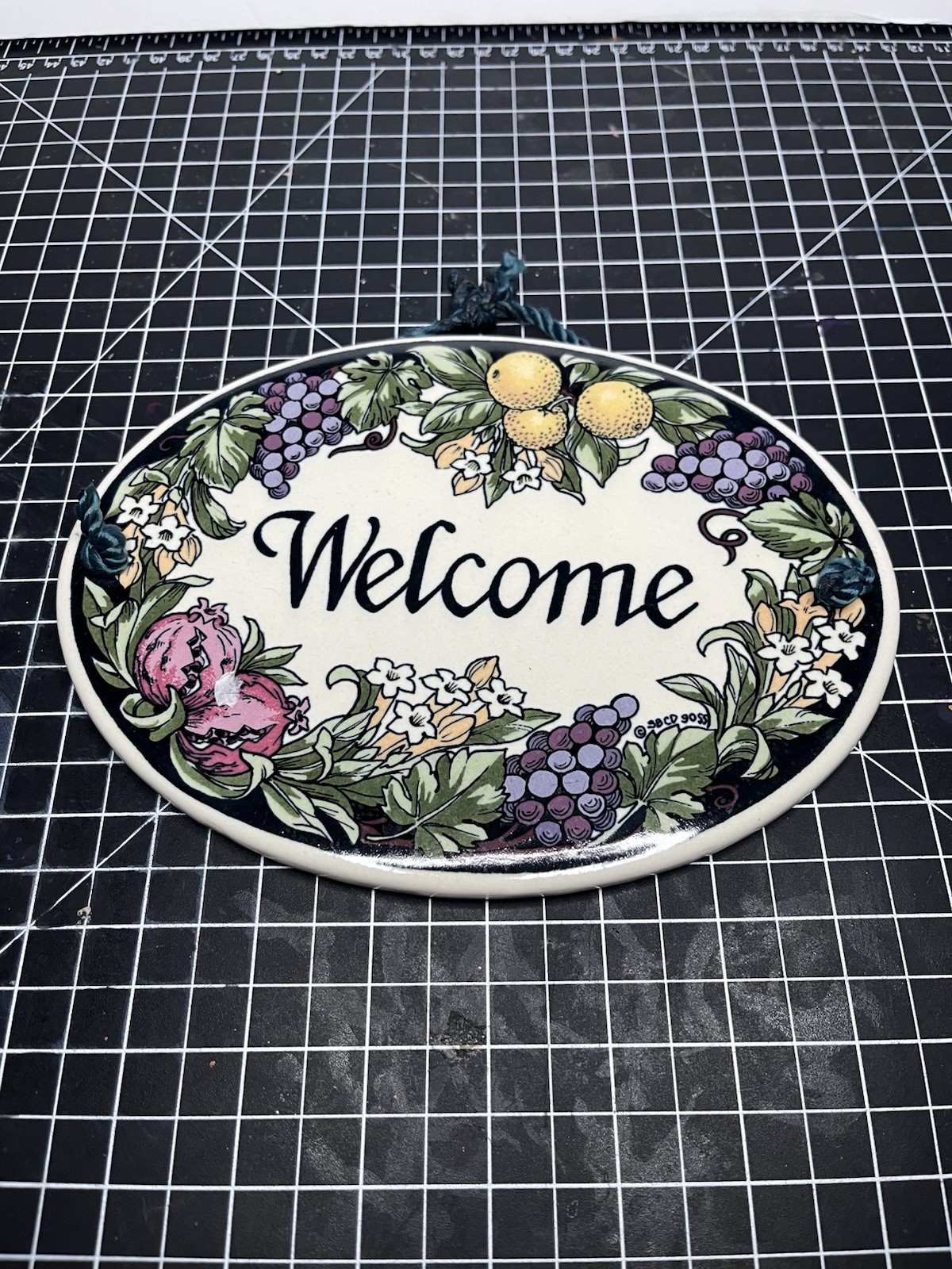 Welcome Sign by Santa Barbara Ceramic Designs Vintage 1990&rsquo;s Home House Plaque