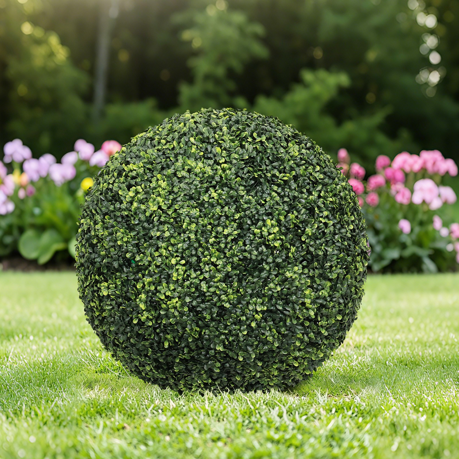 22.4in 2pcs Artificial Topiary Balls Outdoor Faux Boxwood Large Decor Kit